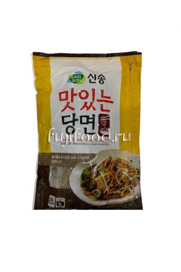 Лапша крахмальная из батата "SING SONG" фунчоза для Чапче (SWEET POTATO STARCH NOODLES)  Корея 500г   龙大汤粉