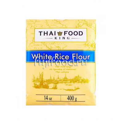 Мука рисовая Тай фуд кинг (WHITE RICE FLOUR) Таиланд 400г