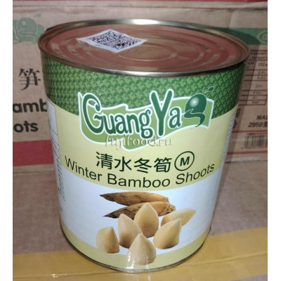 Ростки бамбука консервированные целые BAMBOO SHOT "LUO XIAO SHAN" 2,95кг   清水冬笋